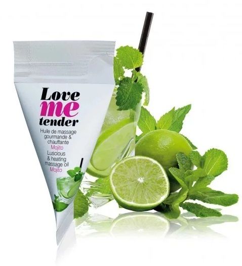 Съедобное согревающее массажное масло Love Me Tender Mojito с ароматом мохито - 10 мл. - Love to Love - купить с доставкой в Сургуте