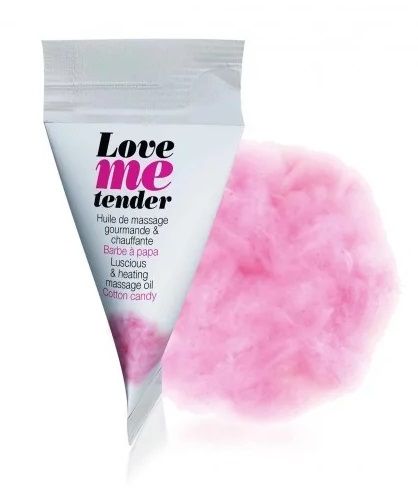 Съедобное согревающее массажное масло Love Me Tender Cotton Candy с ароматом сладкой ваты - 10 мл. - Love to Love - купить с доставкой в Сургуте