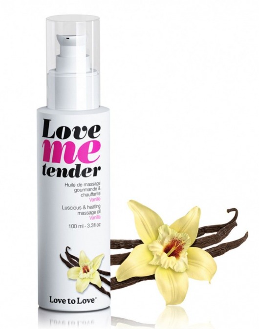 Съедобное согревающее массажное масло Love Me Tender Vanilla с ароматом ванили - 100 мл. - Love to Love - купить с доставкой в Сургуте