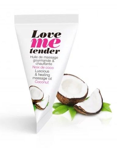 Съедобное согревающее массажное масло Love Me Tender Cocos с ароматом кокоса - 10 мл. - Love to Love - купить с доставкой в Сургуте