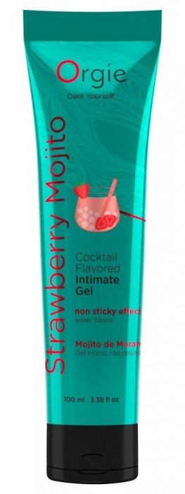 Съедобный интимный гель Orgie Lube Tube Cocktail Strawberry Mojito - 100 мл. - ORGIE - купить с доставкой в Сургуте