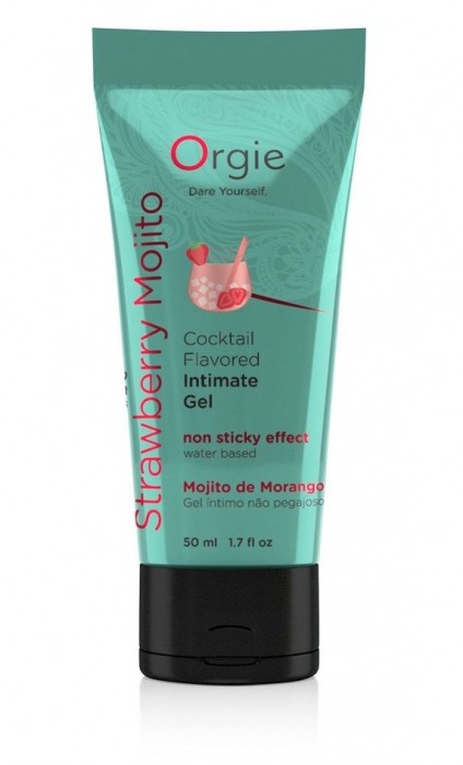 Съедобный интимный гель Orgie Lube Tube Cocktail Strawberry Mojito - 50 мл. - ORGIE - купить с доставкой в Сургуте