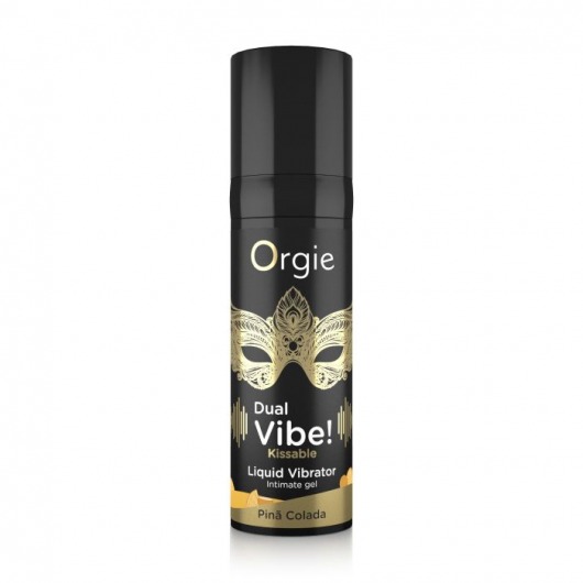 Съедобный гель Dual Vibe Pina Colada с эффектом вибрации и вкусом коктейля пина колада - 15 мл. - ORGIE - купить с доставкой в Сургуте