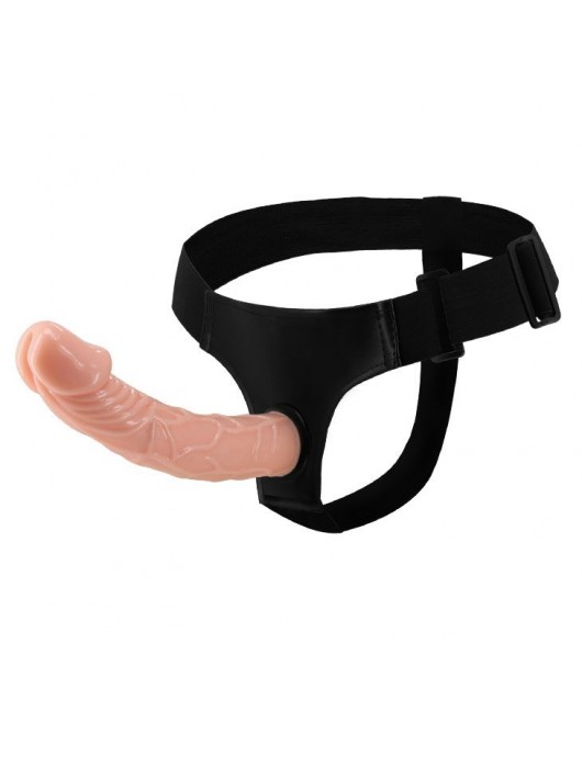 Гладкий фаллоимитатор с крупной головкой на ремешках - 19,7 см. - Baile - купить с доставкой в Сургуте