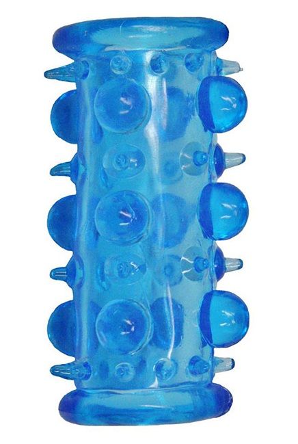 Голубая насадка с шипами и шишечками LUST CLUSTER - Dream Toys - в Сургуте купить с доставкой