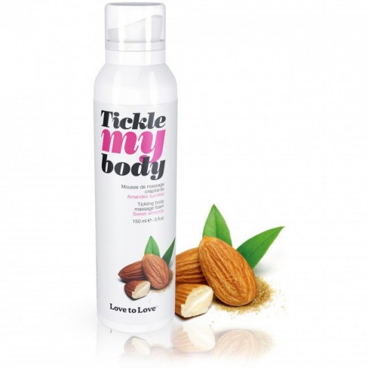 Массажная хрустящая пенка Tickle My Body Sweet Almonds с ароматом миндаля - 150 мл. - Love to Love - купить с доставкой в Сургуте