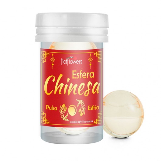 Интимный гель Chinesa Esfera с охлаждающе-пульсирующим эффектом (2 шарика по 3 гр.) - HotFlowers - купить с доставкой в Сургуте