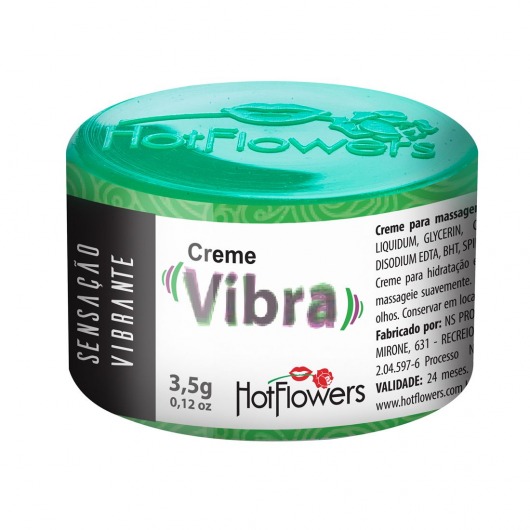 Возбуждающий крем Vibra с эффектом вибрации - 3,5 гр. - HotFlowers - купить с доставкой в Сургуте