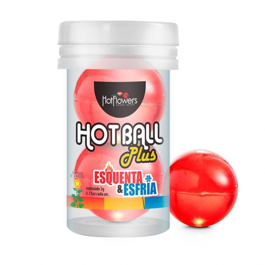 Лубрикант на масляной основе Hot Ball Plus с охлаждающе-разогревающим эффектом (2 шарика по 3 гр.) - HotFlowers - купить с доставкой в Сургуте