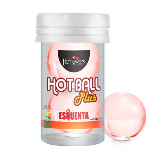 Лубрикант на масляной основе Hot Ball Plus с разогревающим эффектом (2 шарика по 3 гр.) - HotFlowers - купить с доставкой в Сургуте
