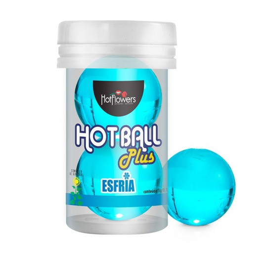 Лубрикант на масляной основе Hot Ball Plus с охлаждающим эффектом (2 шарика по 3 гр.) - HotFlowers - купить с доставкой в Сургуте