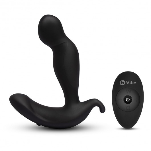 Черный анальный стимулятор с вращением и вибрацией 360 Plug - 13 см. - b-Vibe - в Сургуте купить с доставкой