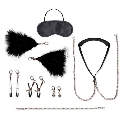 Большой эротический набор из 12 предметов Interchangeable Collar   Nipple Clips Set - Lux Fetish - купить с доставкой в Сургуте