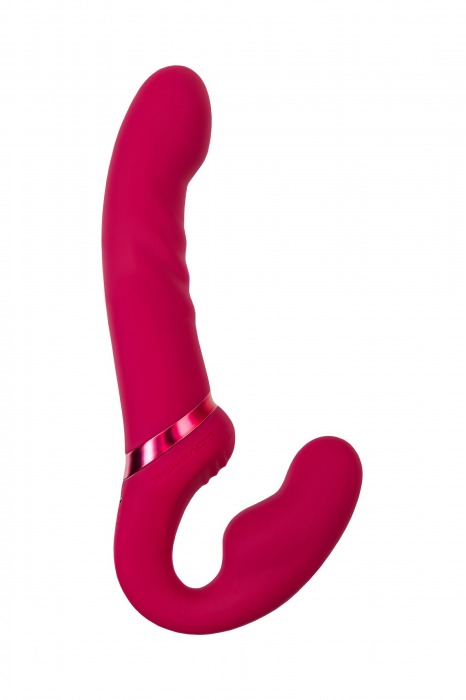 Малиновый безремневой страпон Lapis - 23 см. - Lovense - купить с доставкой в Сургуте