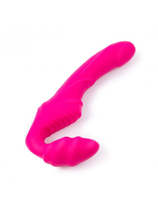 Розовый безремневой страпон на радиоуправлении Strapless Together - 22 см. - Together Toy - купить с доставкой в Сургуте