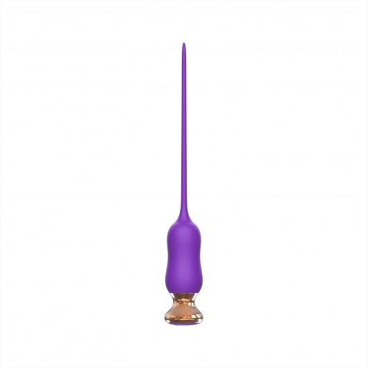 Фиолетовый тонкий стимулятор Nipple Vibrator - 23 см. - I-MOON - купить с доставкой в Сургуте