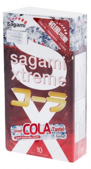 Ароматизированные презервативы Sagami Xtreme COLA - 10 шт. - Sagami - купить с доставкой в Сургуте