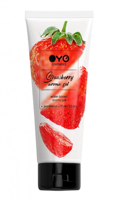 Лубрикант на водной основе OYO Aroma Gel Strawberry с ароматом клубники - 75 мл. - OYO - купить с доставкой в Сургуте