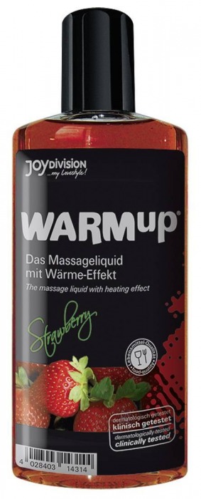 Разогревающее масло WARMup Strawberry - 150 мл. - Joy Division - купить с доставкой в Сургуте