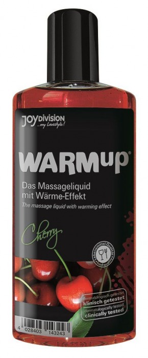 Разогревающее масло WARMup Cherry - 150 мл. - Joy Division - купить с доставкой в Сургуте
