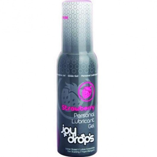 Смазка на водной основе со вкусом клубники JoyDrops Strawberry - 100 мл. - JoyDrops - купить с доставкой в Сургуте