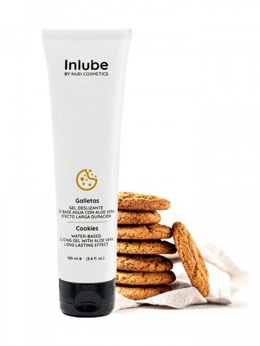 Лубрикант на водной основе Nuei Inlube с алоэ вера и ароматом печенья - 100 мл. - Nuei cosmetics - купить с доставкой в Сургуте