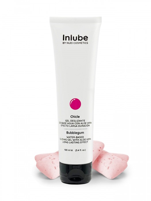 Лубрикант на водной основе Nuei Inlube с алоэ вера и ароматом бабл-гам - 100 мл. - Nuei cosmetics - купить с доставкой в Сургуте