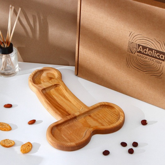 Деревянное блюдо для подачи в форме члена (32,5 х 20 х 1,7 см) - Сима-Ленд - купить с доставкой в Сургуте