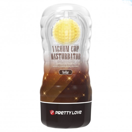 Прозрачный текстурированный мастурбатор Vacuum Cup Masturbator Stellar - Baile - в Сургуте купить с доставкой