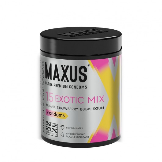 Цветные ароматизированные презервативы MAXUS Exotic Mix - 15 шт. - Maxus - купить с доставкой в Сургуте