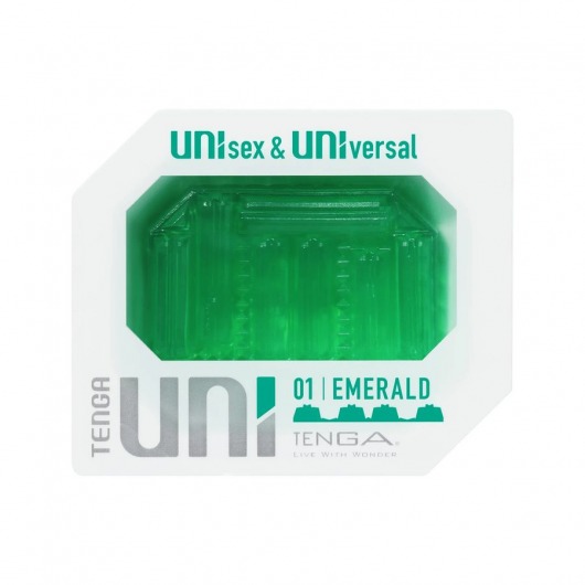 Зеленый мастурбатор-стимулятор Tenga Uni Emerald - Tenga - в Сургуте купить с доставкой