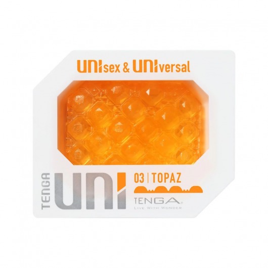 Оранжевый мастурбатор-стимулятор Tenga Uni Topaz - Tenga - в Сургуте купить с доставкой
