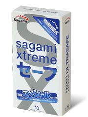 Презервативы Sagami Xtreme Ultrasafe с двойным количеством смазки - 10 шт. - Sagami - купить с доставкой в Сургуте