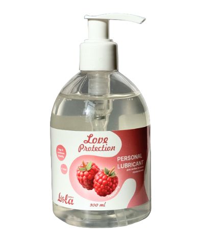 Лубрикант на водной основе Love Protection Raspberry с ароматом малины - 300 мл. - Lola Games - купить с доставкой в Сургуте