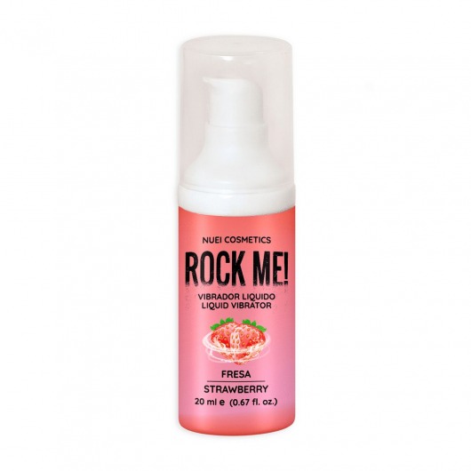 Жидкий вибратор Nuei Rock Me! с ароматом клубники - 20 мл. - Nuei cosmetics - купить с доставкой в Сургуте