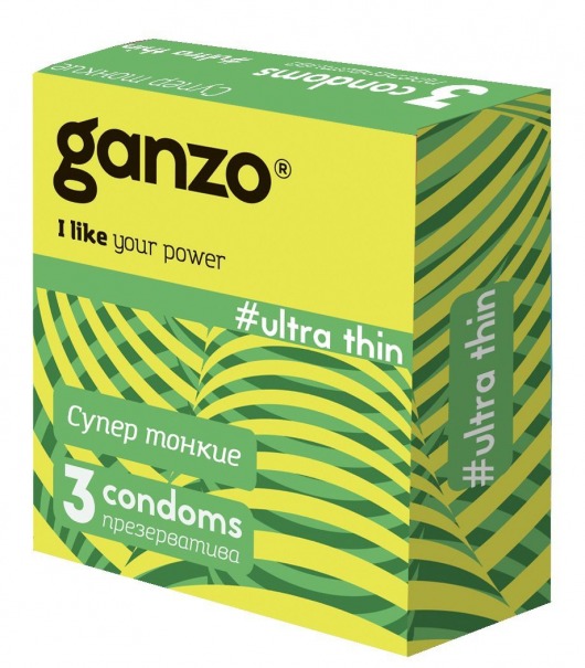 Ультратонкие презервативы Ganzo Ultra thin - 3 шт. - Ganzo - купить с доставкой в Сургуте