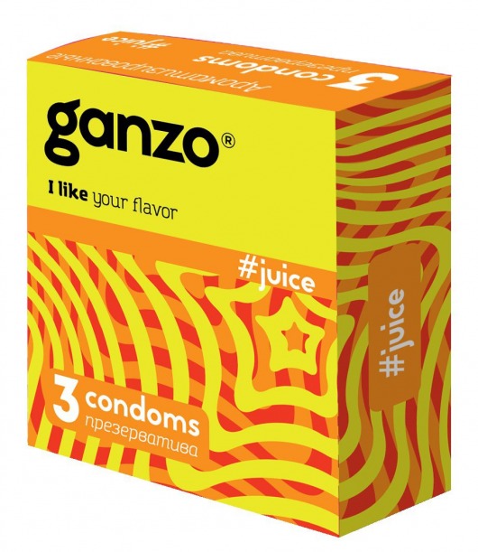 Ароматизированные презервативы Ganzo Juice - 3 шт. - Ganzo - купить с доставкой в Сургуте