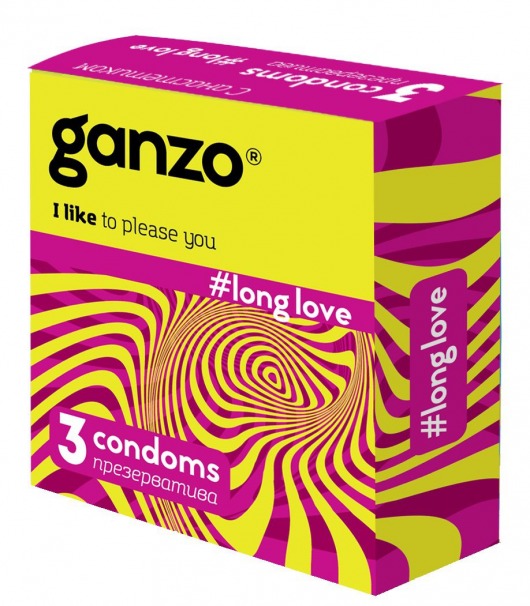 Презервативы с анестетиком для продления удовольствия Ganzo Long Love - 3 шт. - Ganzo - купить с доставкой в Сургуте