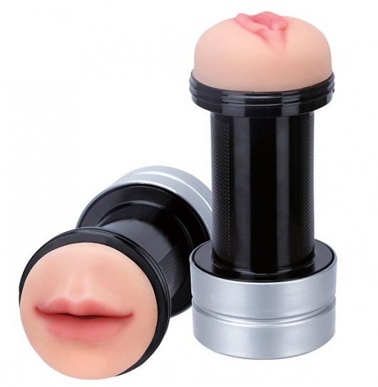 Двусторонний мастурбатор REALSTUFF 2 IN 1 HUMMER MOUTH   VAGINA - ротик и вагина - Dream Toys - в Сургуте купить с доставкой