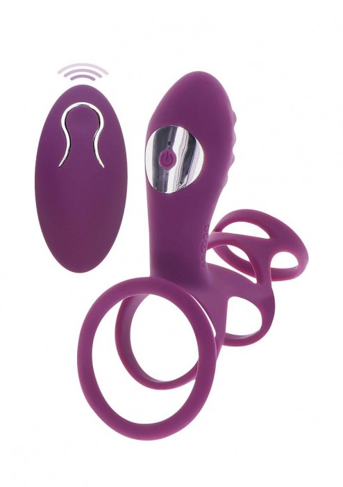 Фиолетовая эрекционная вибронасадка Halo Halo C-Ring Sleeve - Toy Joy - в Сургуте купить с доставкой