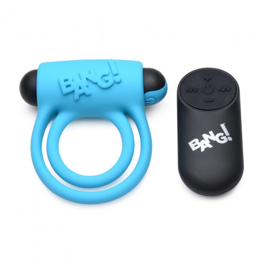 Голубое эрекционное виброкольцо 28X Remote Control Vibrating Cock Ring   Bullet - XR Brands - в Сургуте купить с доставкой