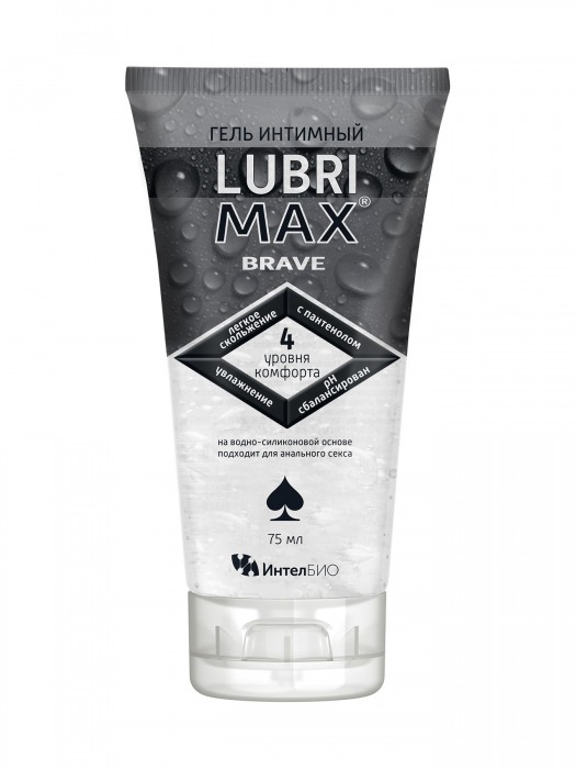 Водно-силиконовый интимный гель-смазка Lubrimax Brave - 75 мл. - ИнтелБИО - купить с доставкой в Сургуте