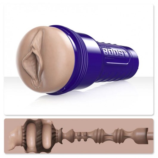 Телесный мастурбатор-вагина Fleshlight Boost Bang - Fleshlight - в Сургуте купить с доставкой