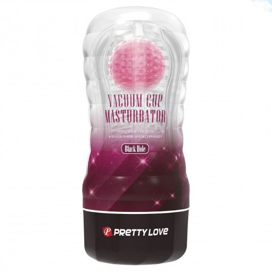 Прозрачный текстурированный мастурбатор Vacuum Cup Masturbator Black Hole - Baile - в Сургуте купить с доставкой