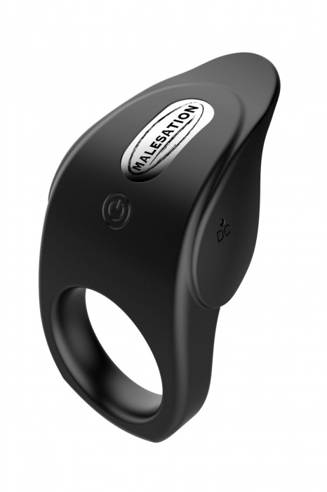 Черное эрекционное виброкольцо Vibro Lust Ring - MALESATION - в Сургуте купить с доставкой