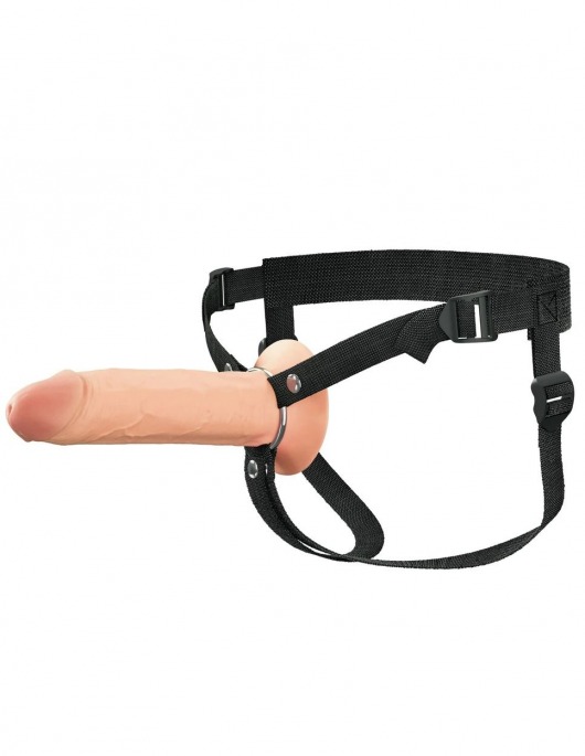 Полый страпон на ремнях 8’’ Hollow Silicone Strap-on - Pipedream - купить с доставкой в Сургуте