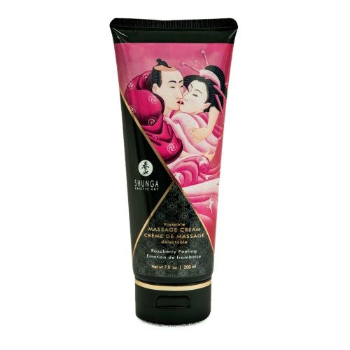 Массажный крем для тела с ароматом малины Raspberry feeling - 200 мл. - Shunga - купить с доставкой в Сургуте