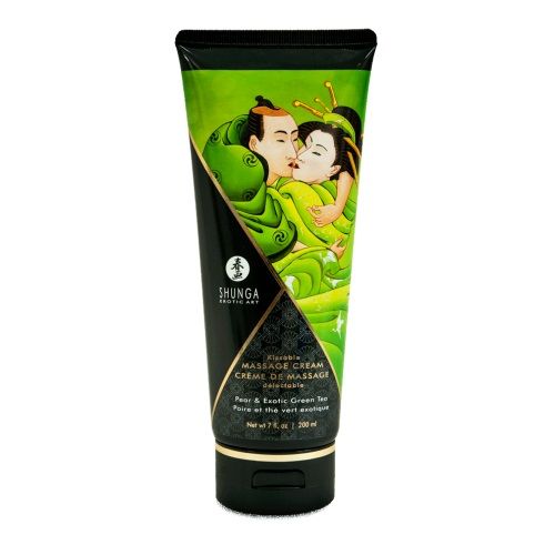 Массажный крем для тела с ароматом груши и зелёного чая Pear   Exotic Green Tea - 200 мл. - Shunga - купить с доставкой в Сургуте