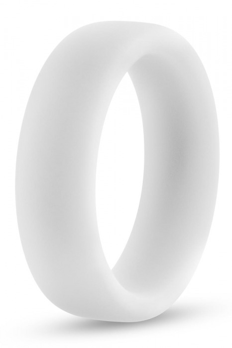 Белое люминесцентное эрекционное кольцо Silicone Glo Cock Ring - Blush Novelties - в Сургуте купить с доставкой