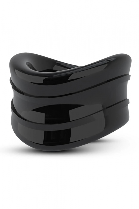 Черное эрекционное кольцо на мошонку Beef Ball Stretcher Snug - Blush Novelties - в Сургуте купить с доставкой